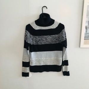 Striped Turtleneck Sweater